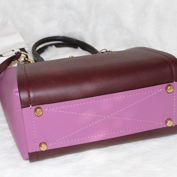 NWT Coach 1941 Troupe Tote In Colorblock in Cranberry Multi - Picture 7 of 8